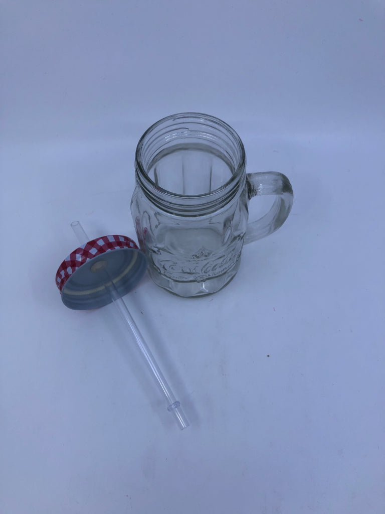 COKE REUSABLE GLASS CUP.