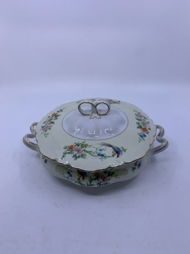 VTG ROUND SONGBIRD COVERED SERVER- HEINRICH & CO SELB.