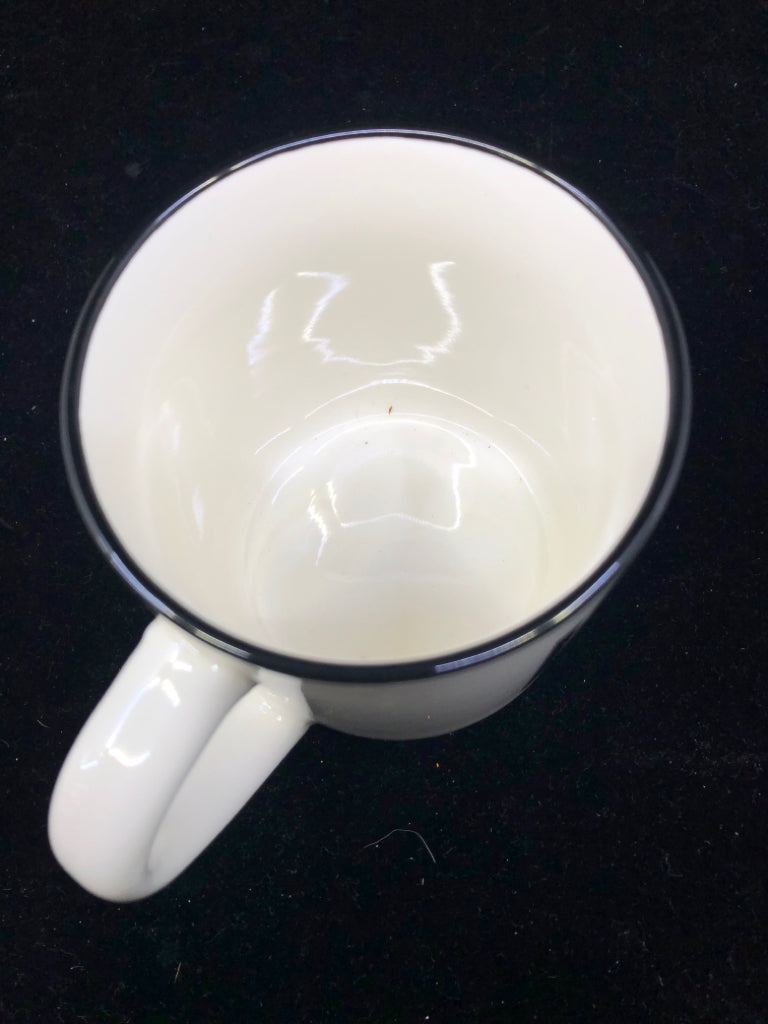 "L" BLACK/WHITE COFFEE MUG.