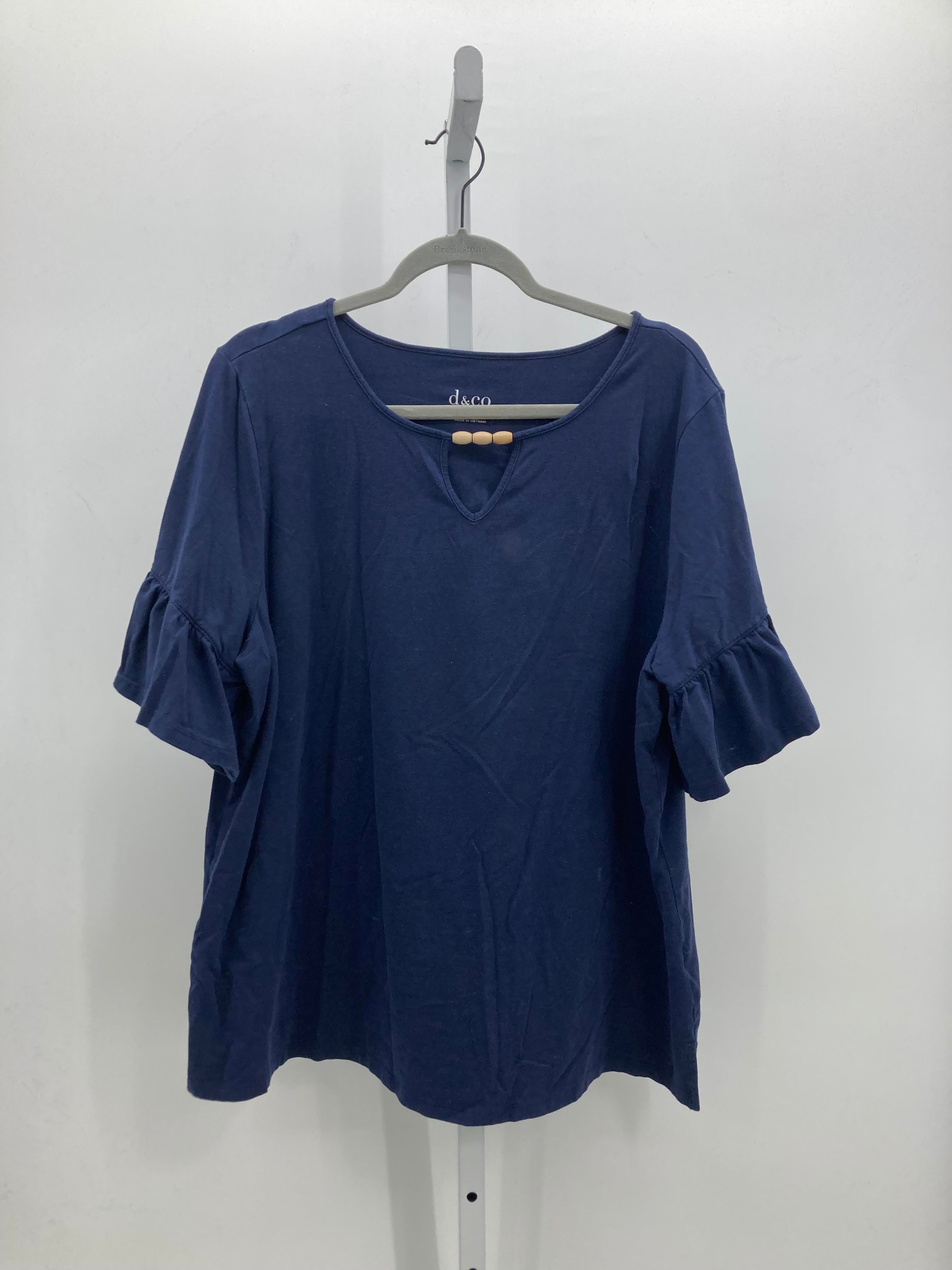 d & co. Size Extra Large Misses Short Sleeve Shirt