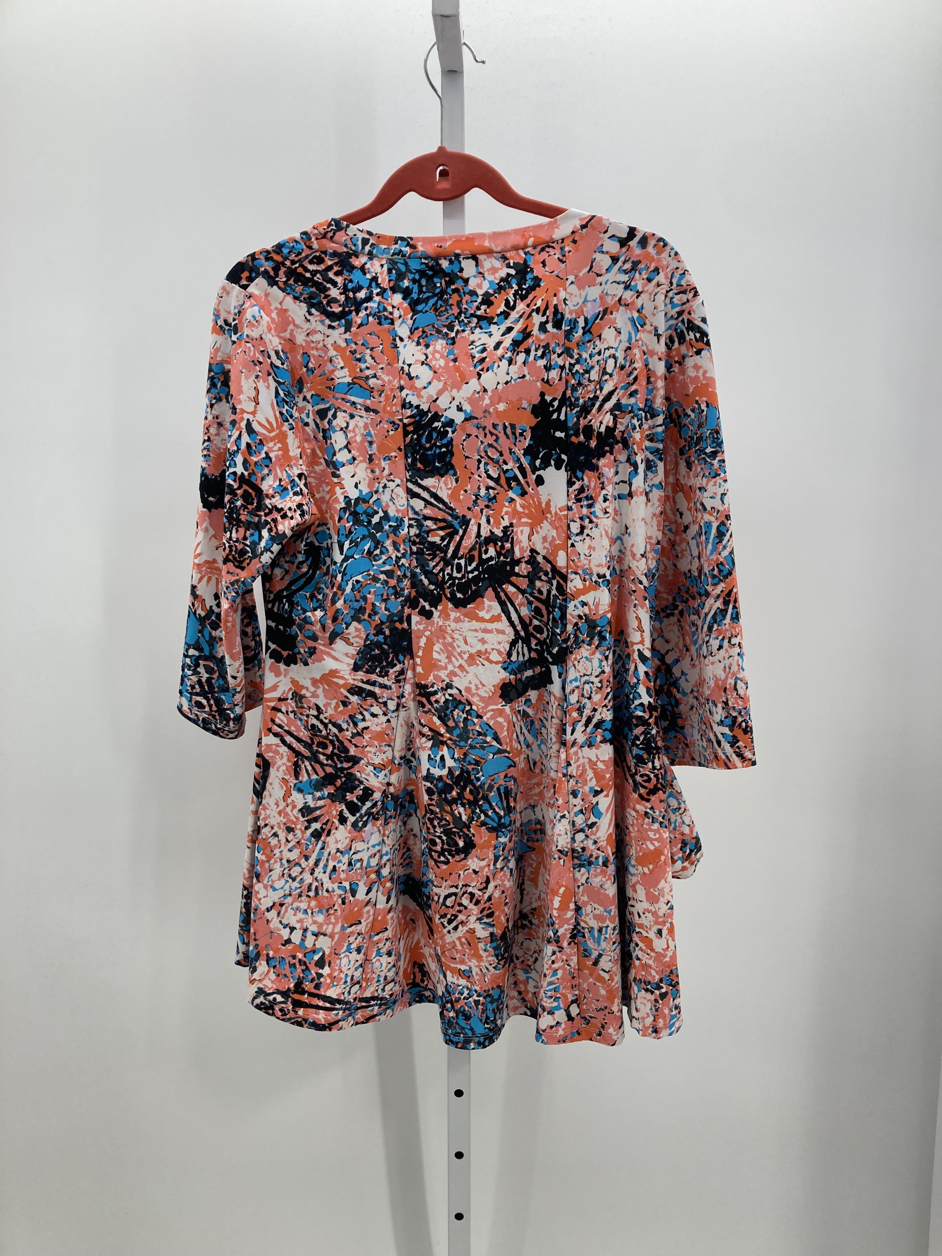 Attitudes Size Large Petite Petite 3/4 Sleeve Shirt