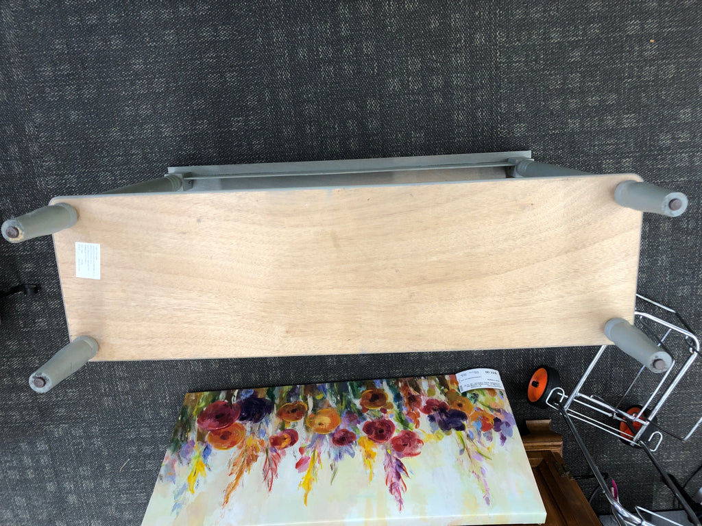 2 TIER GREY CONSOLE TABLE.
