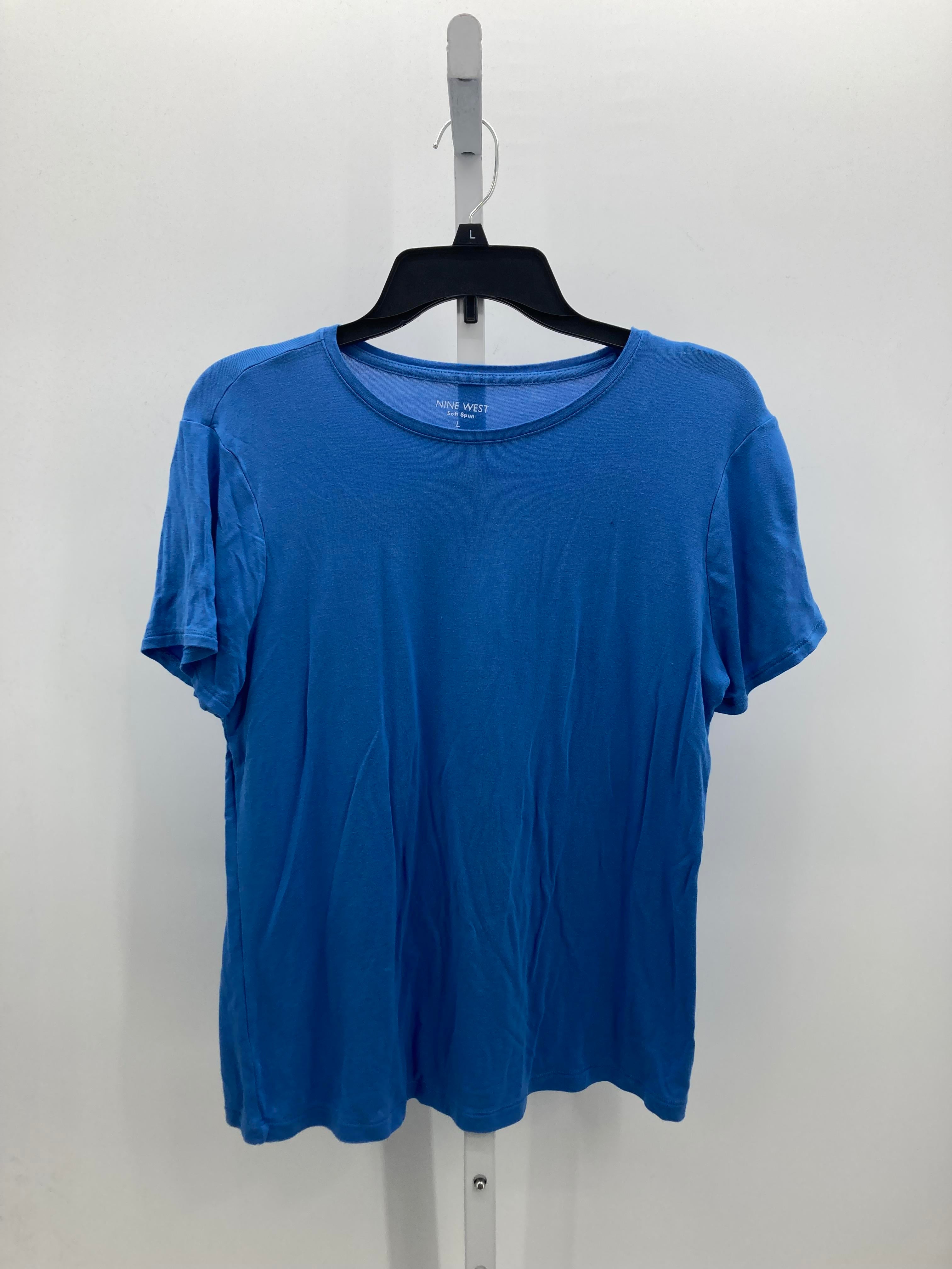 Nine West Size Large Misses Short Sleeve Shirt