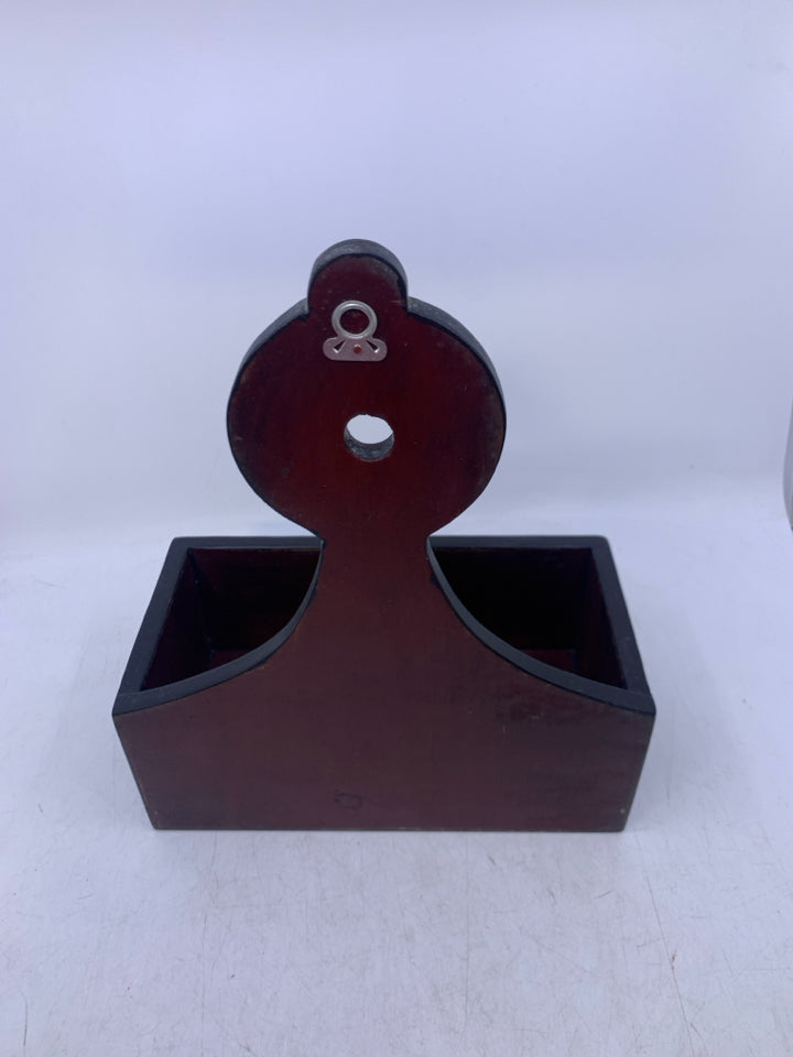 BLACK PAINTED WOOD STORAGE BOX.