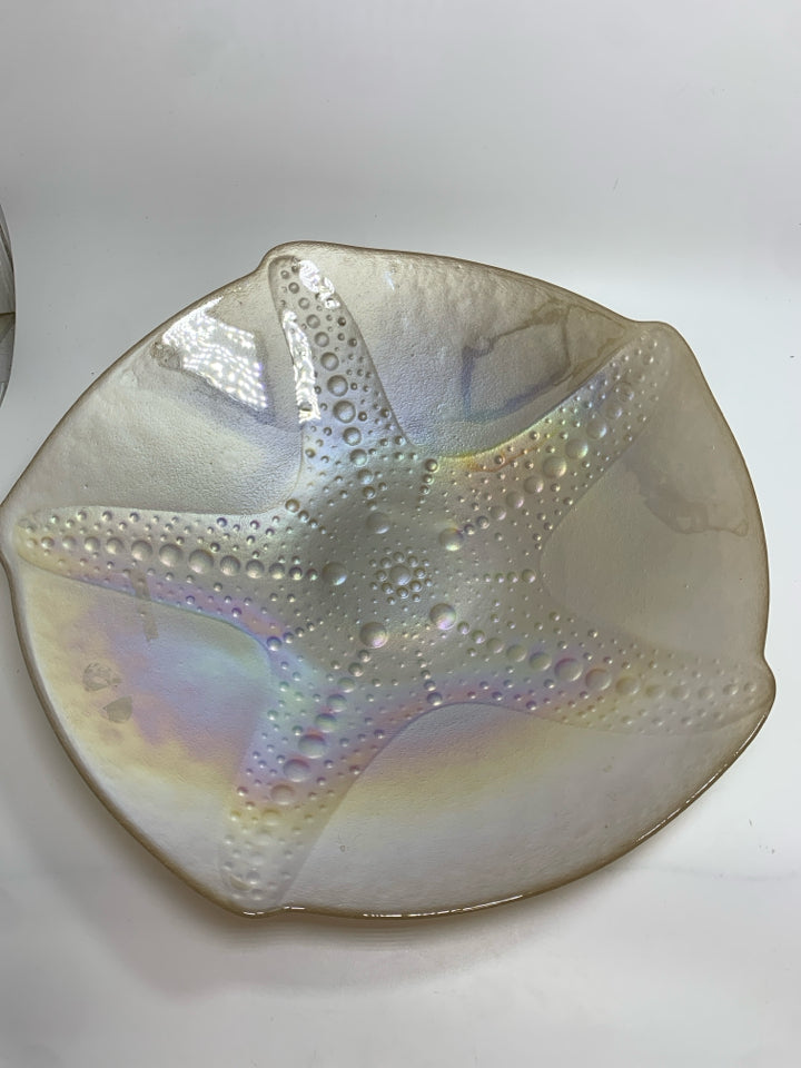 IRIDESCENT STARFISH CENTERPIECE BOWL.