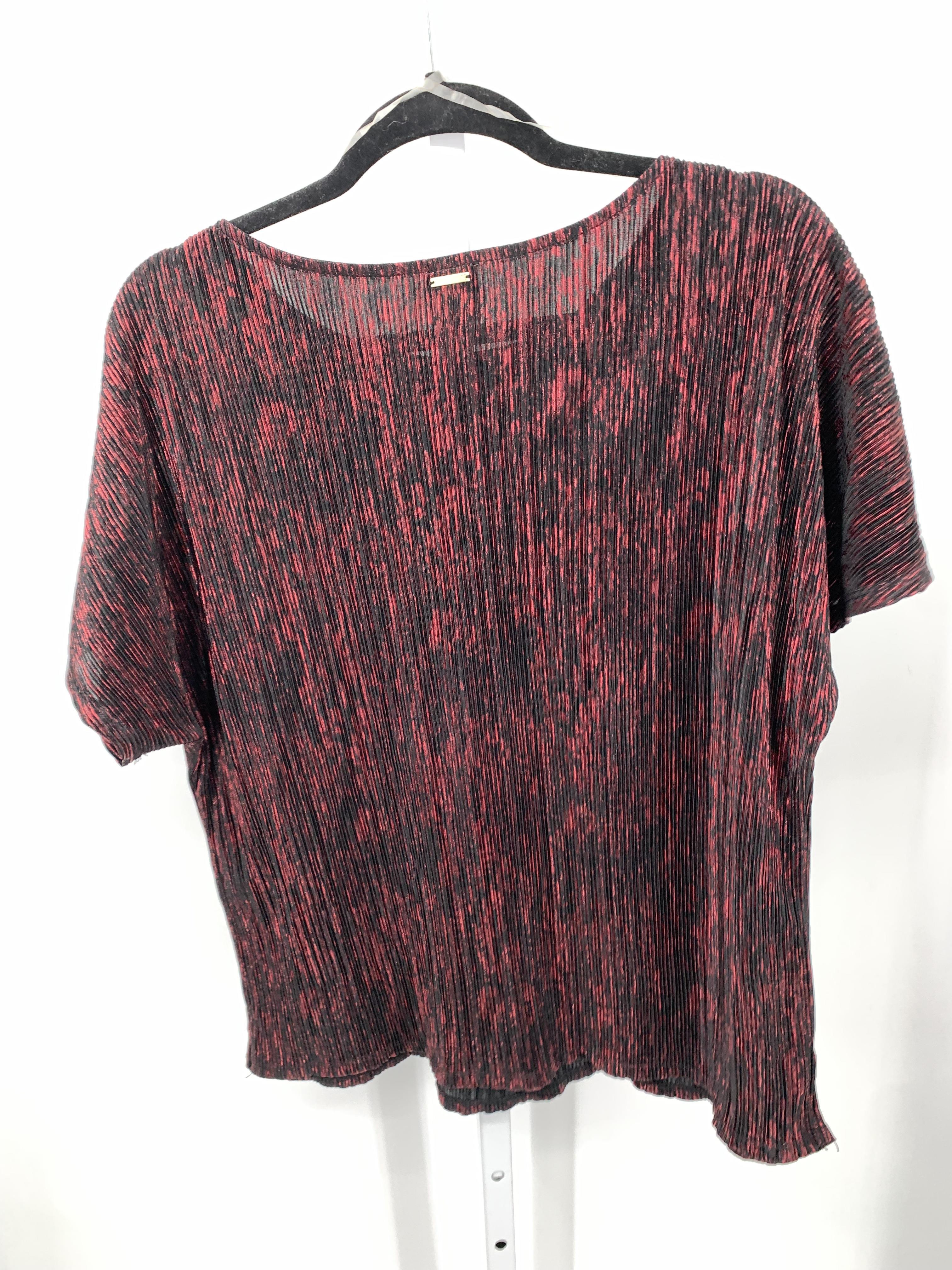 Anne Klein Size Large Misses Short Sleeve Shirt