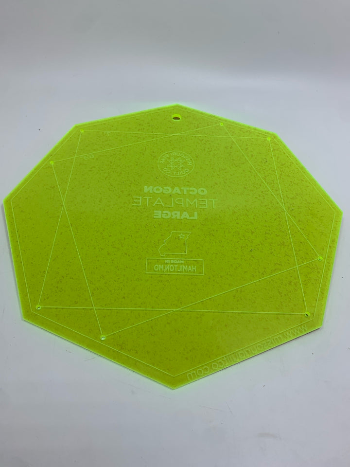 QUILT COMPANY ACRYLIC OCTAGON CUTTING STENCIL.