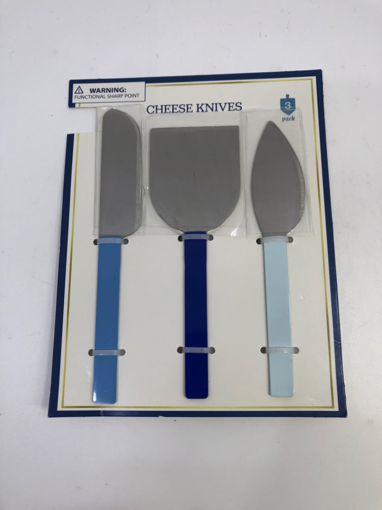 NIP 3 PC CHEESE KNIVES