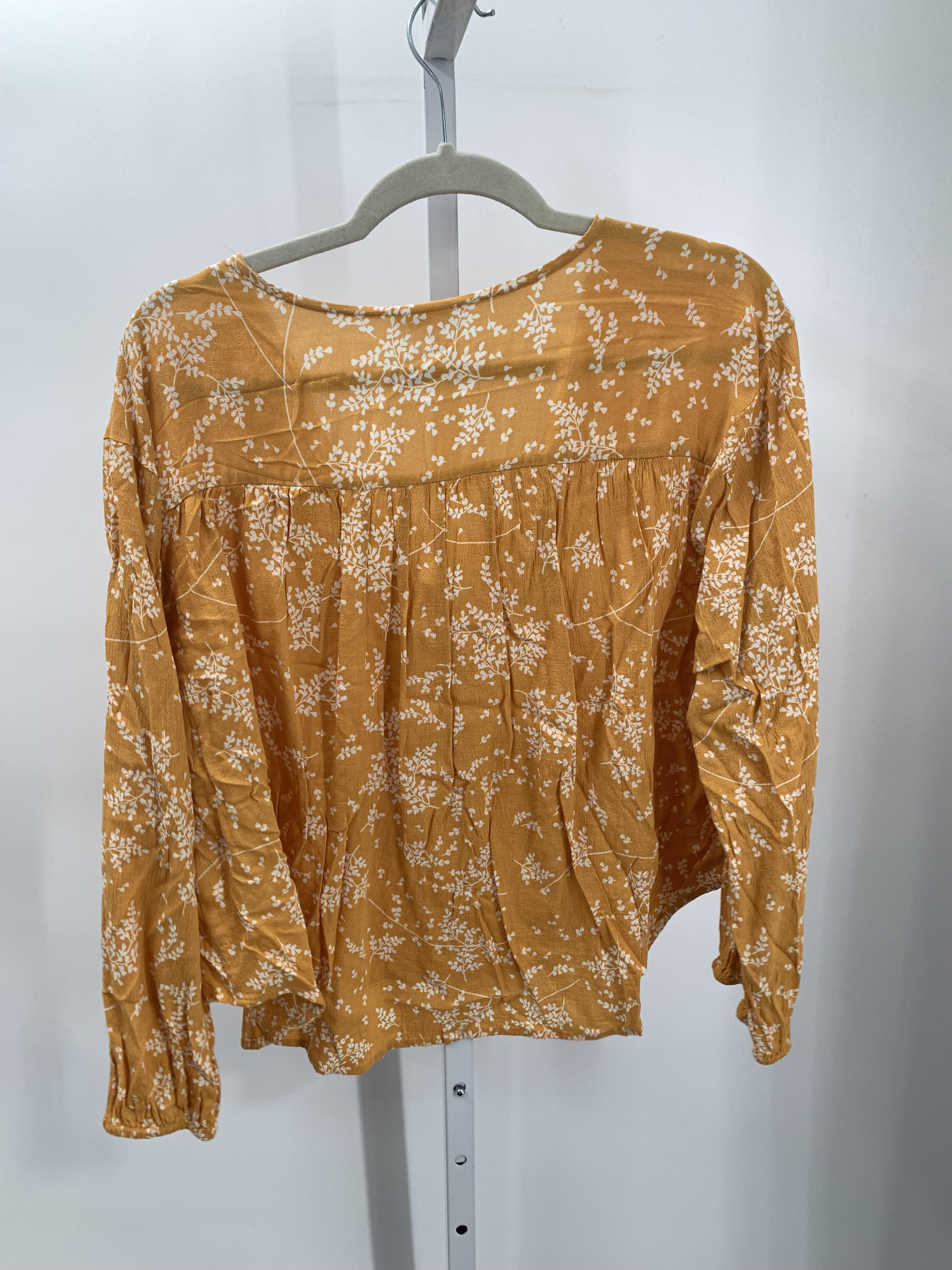 A.N.A. Size X Large Petite Petite Long Sleeve Shirt