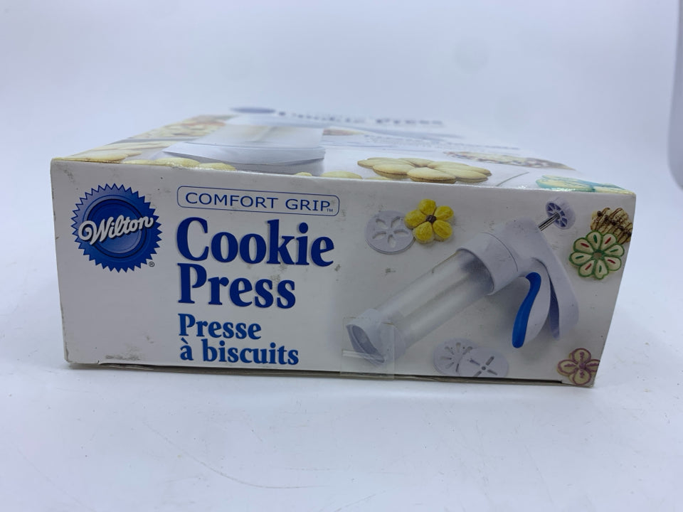 NIB WILTON COOKIE PRESS.
