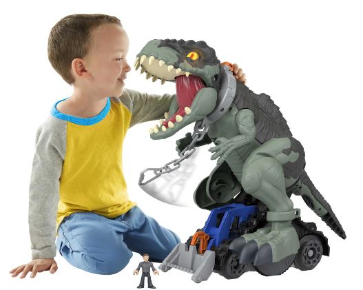 Imaginext Jurassic World Dominion Mega Stomp & Rumble Giga Dinosaur Toy with Lig