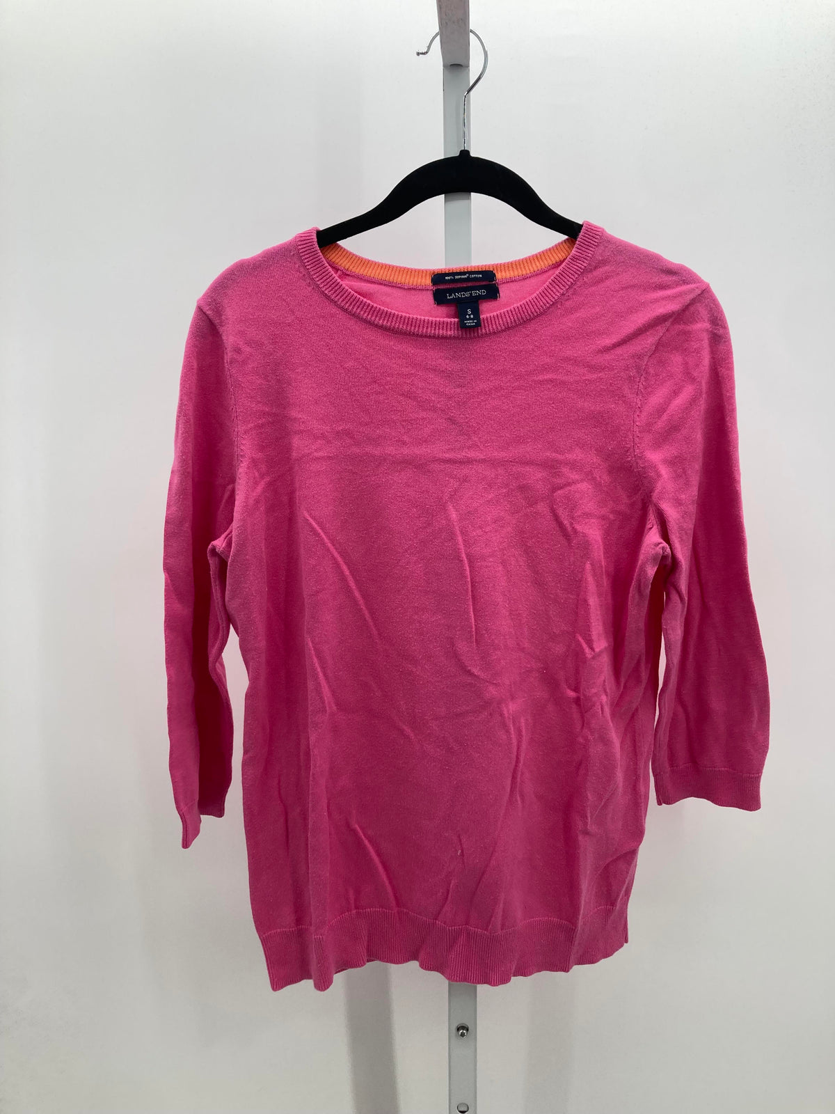 Lands End Size Small Misses 3/4 Sleeve Sweater