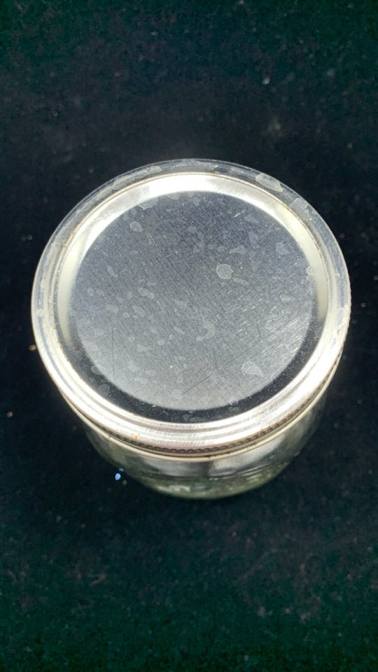 GLASS WIDE MOUTH MASON JAR.