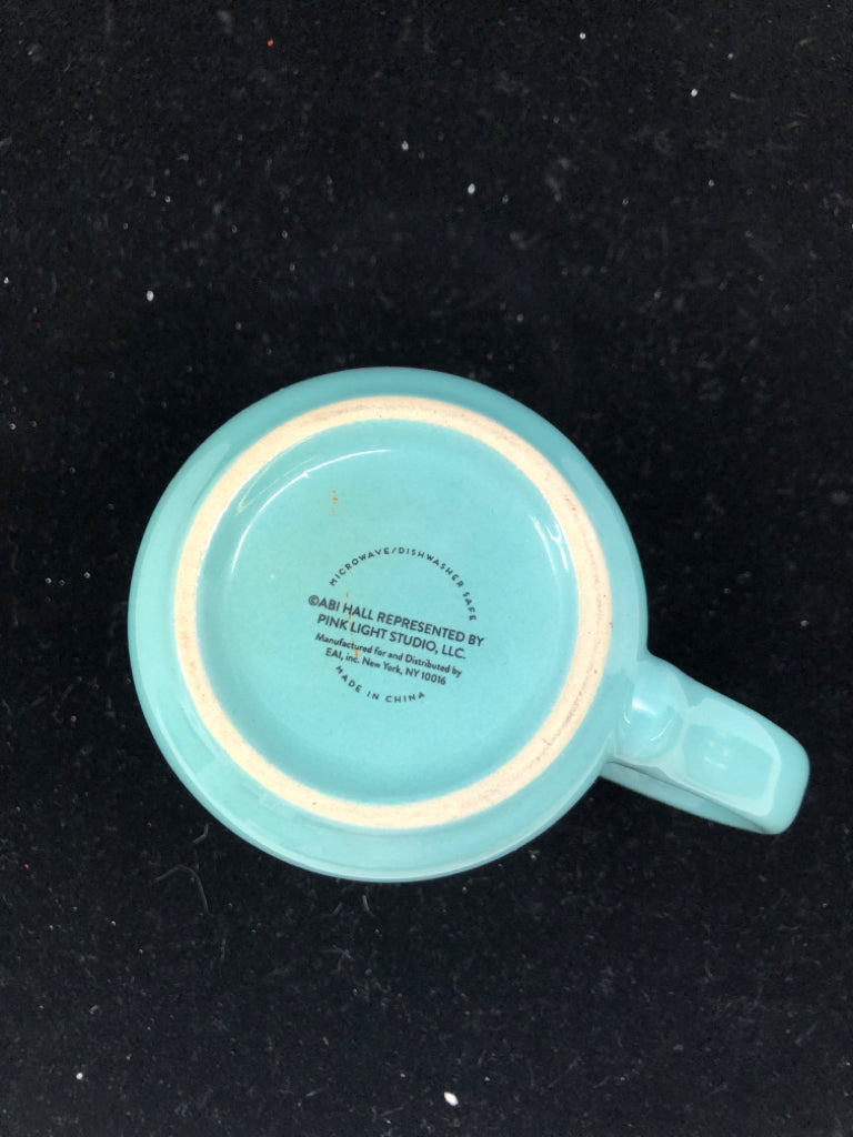 TEAL WALRUS MUG.