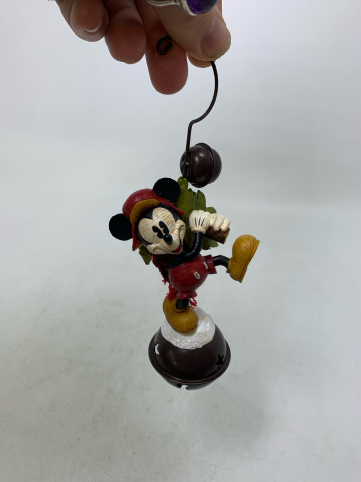 LUMBERJACK MICKEY MOUSE BELL ORNAMENT.