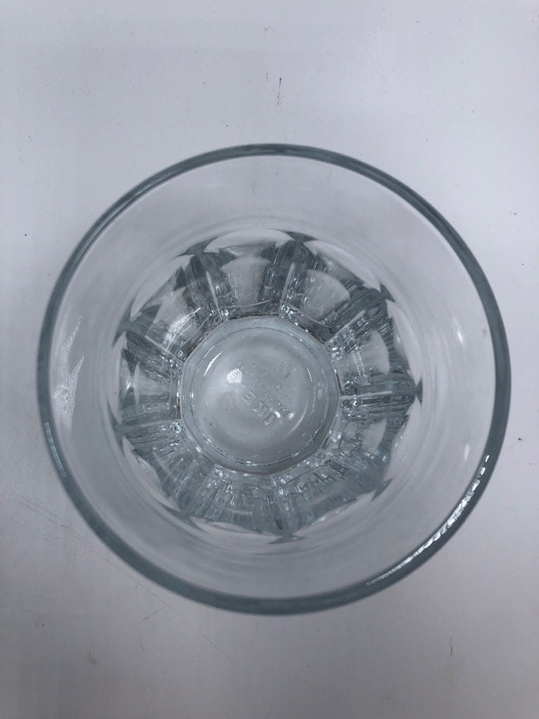 4 IKEA CLEAR GLASS TUMBLER.