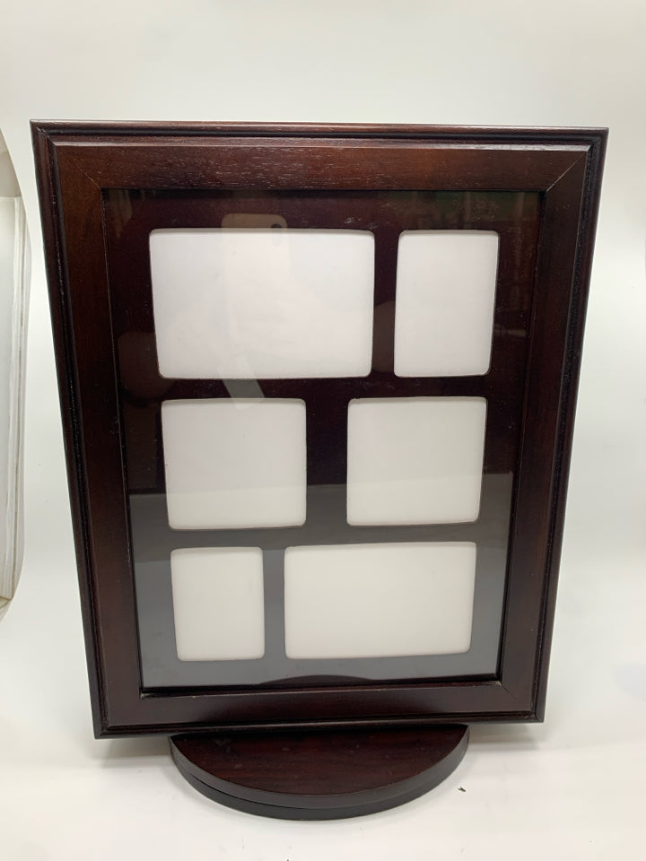 DK WOOD SPINNING JEWELRY BOX W/PHOTO FRAME.