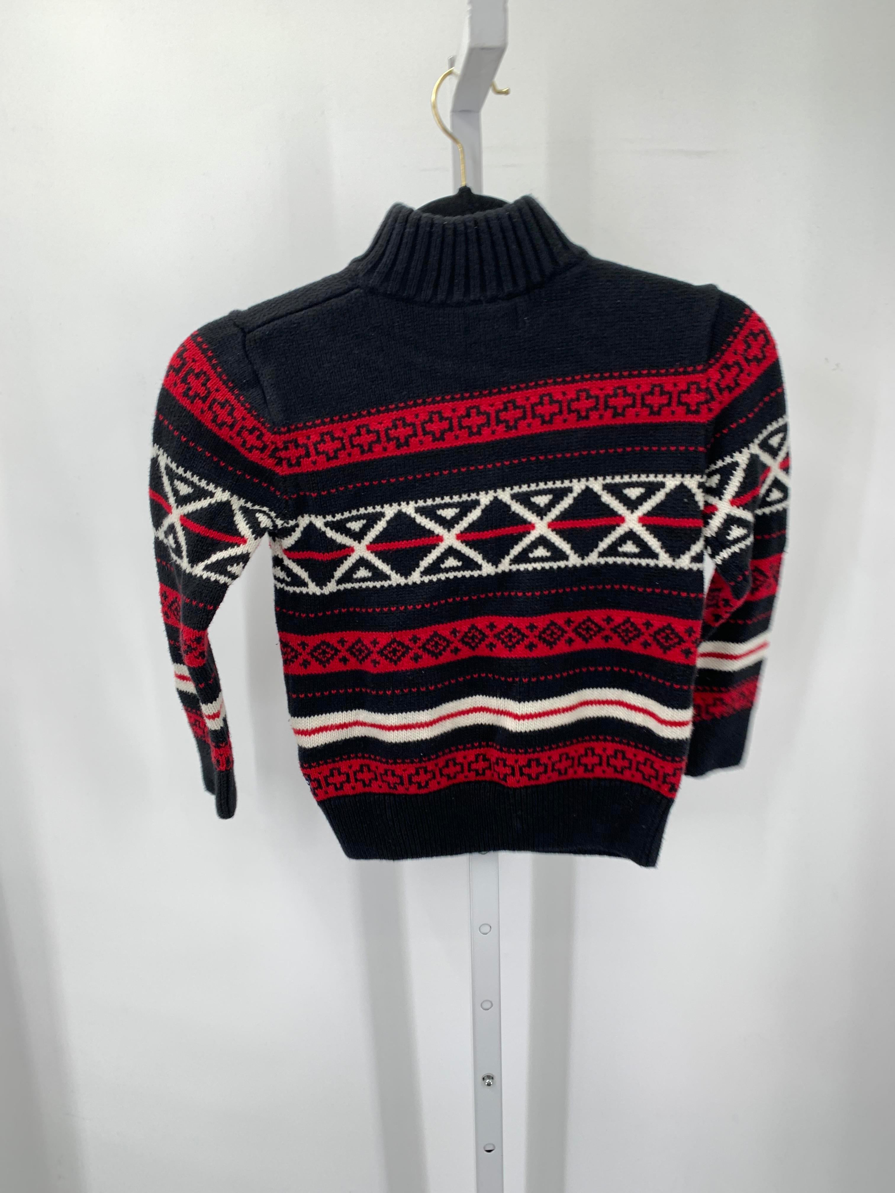 RED PATTERN PARTIAL ZIP