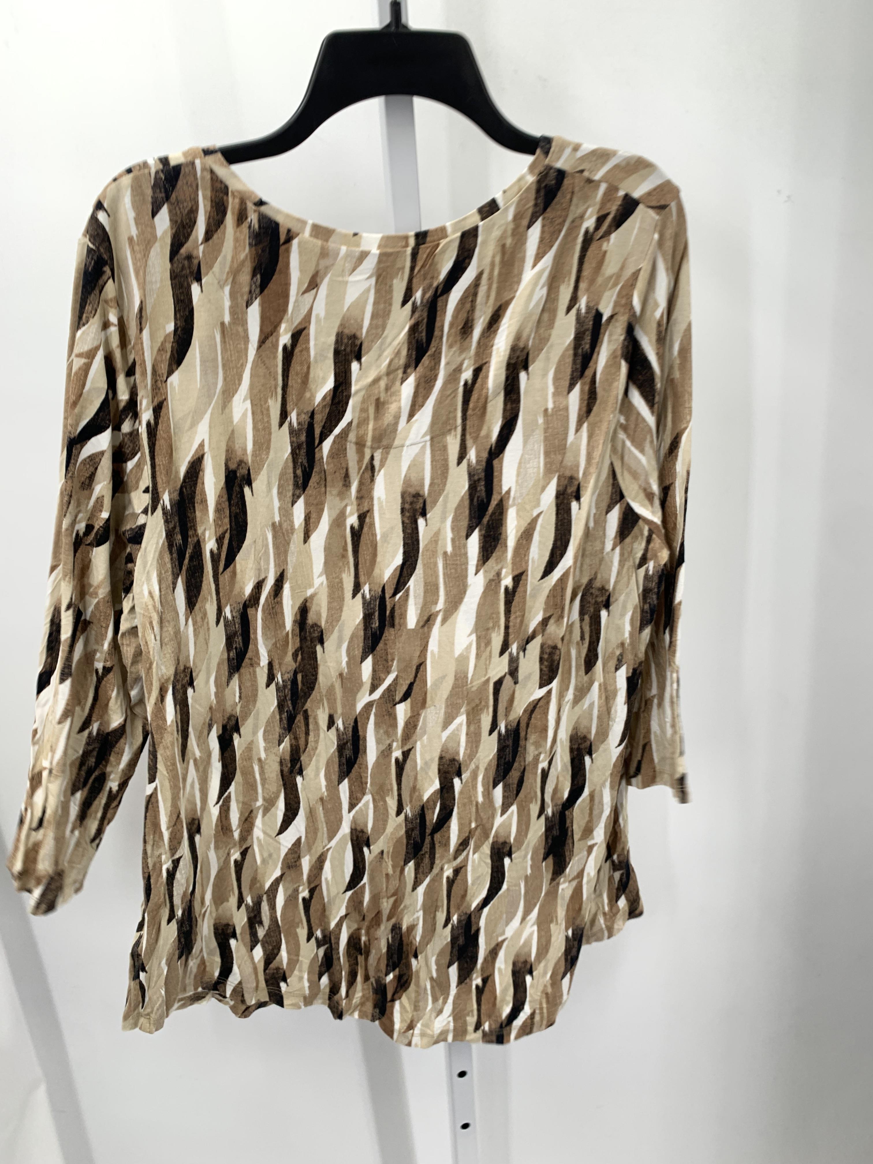 JM Collection Size Extra Large Misses 3/4 Sleeve Shirt