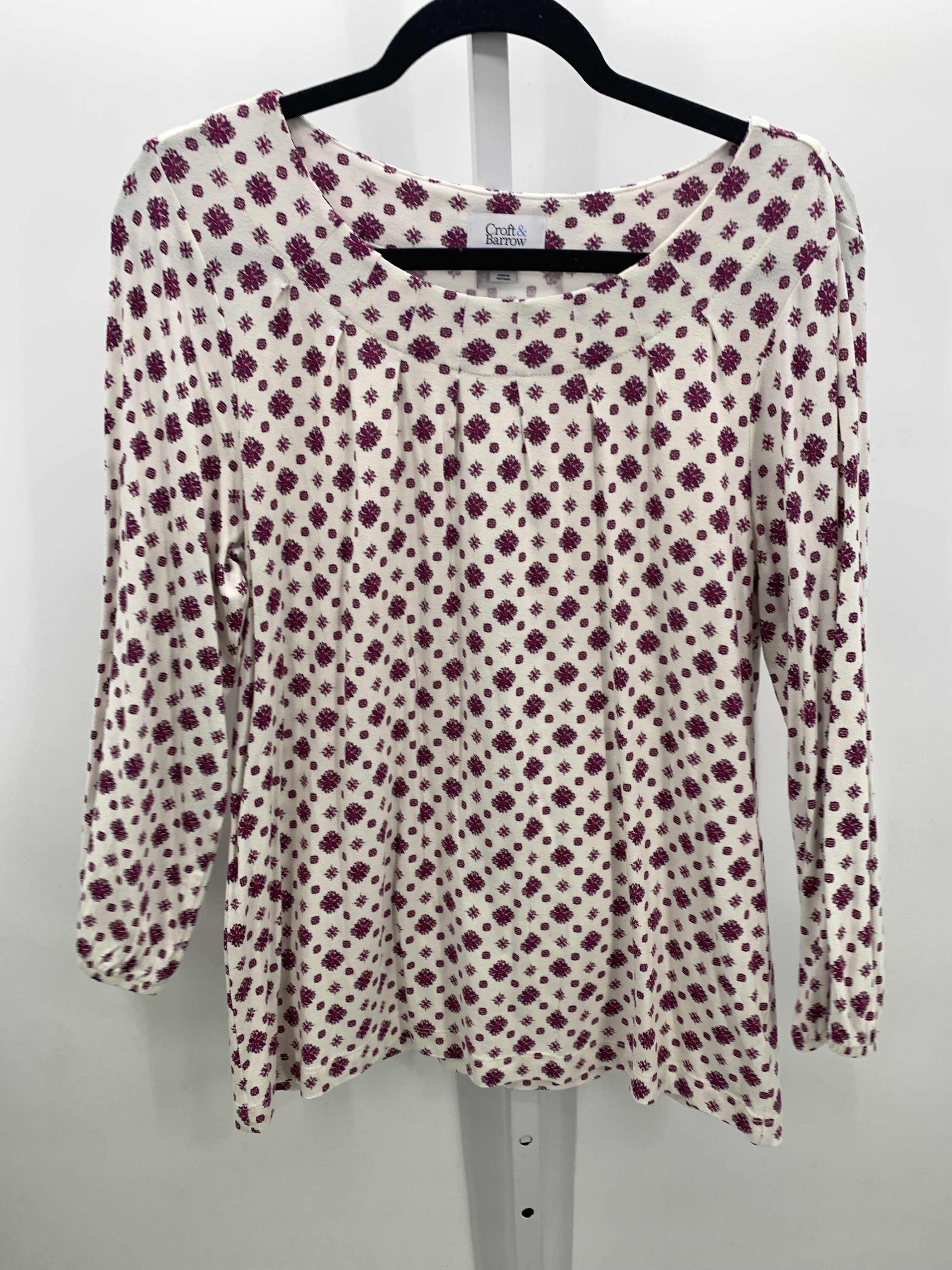 Croft & Barrow Size Medium Misses 3/4 Sleeve Shirt