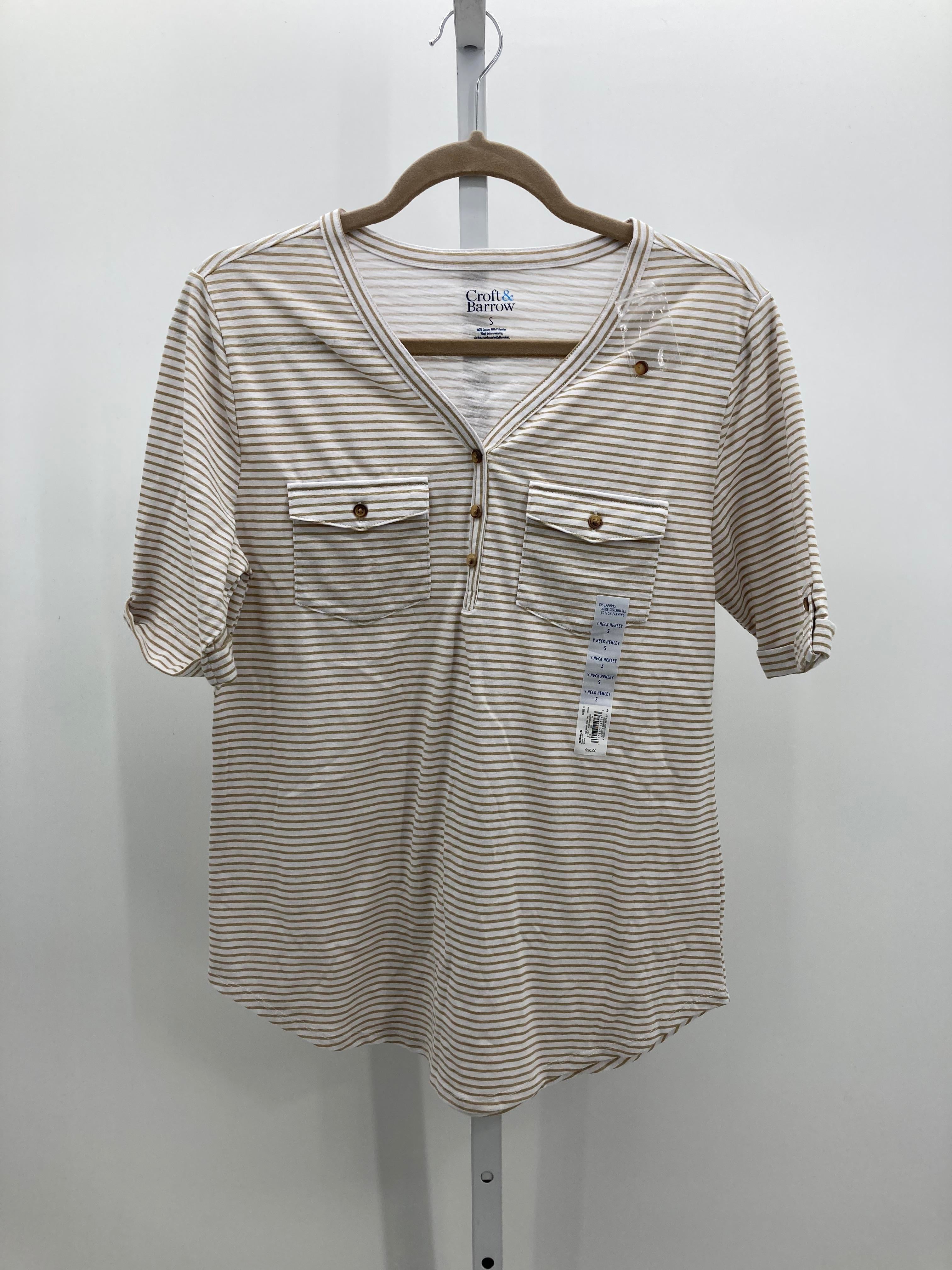 Croft & Barrow Size Small Misses Short Sleeve Shirt
