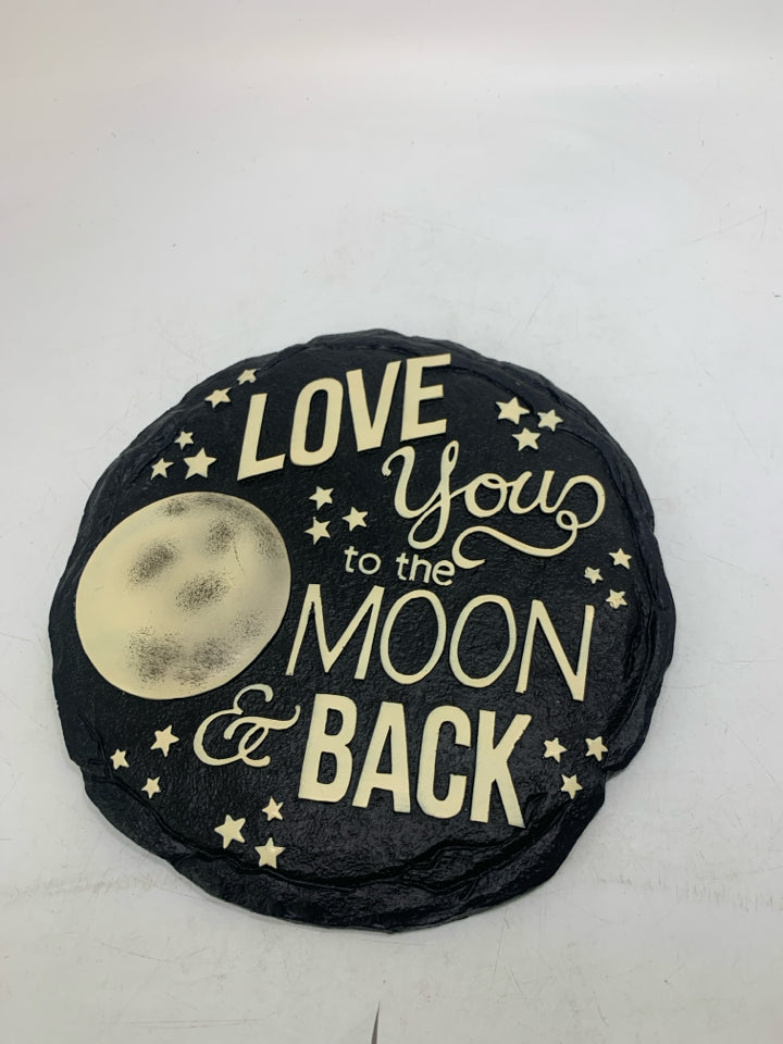 LOVE YOU TOT THE MOON RESIN WALL PLAQUE.