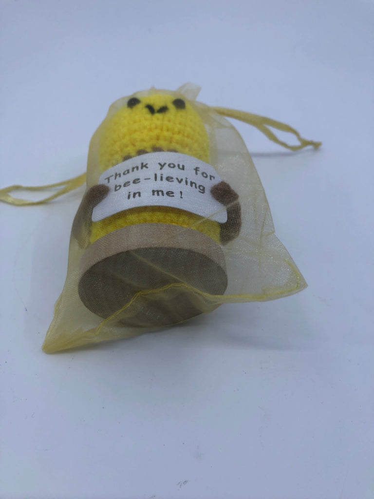 YARN BEE THANK YOU FIGURINE.
