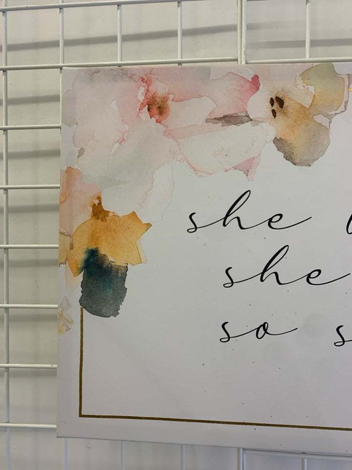 SHE BELIEVED CANVAS WALL ART.