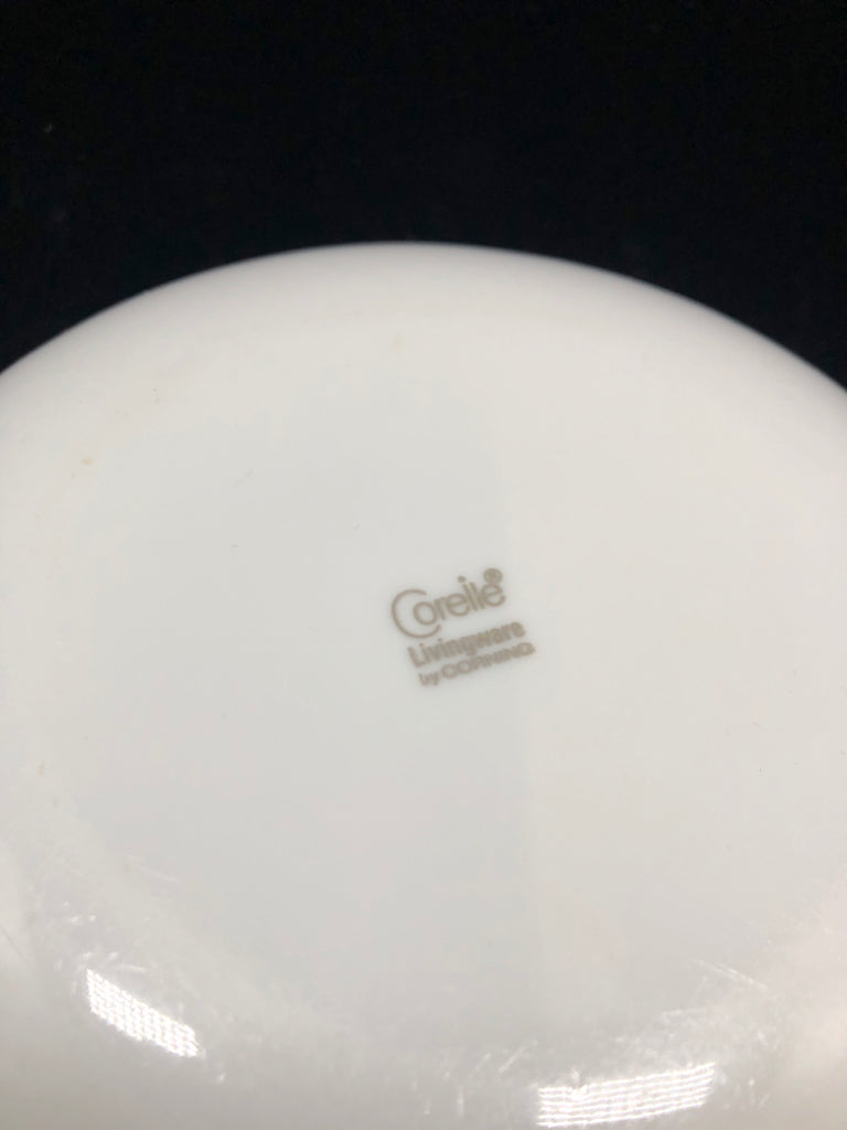 CORELLE GREEN FLOWER SERVING BOWL.