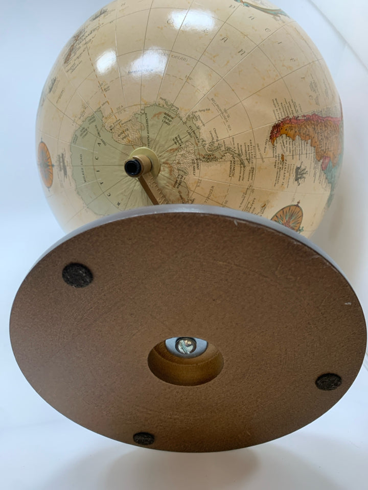 REPLOGLE WORLD CLASSIC SERIES GLOBE W/WOODEN BASE.
