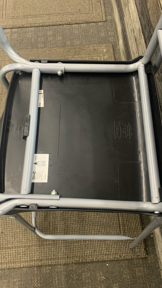 2 BLACK IKEA BAR STOOLS.