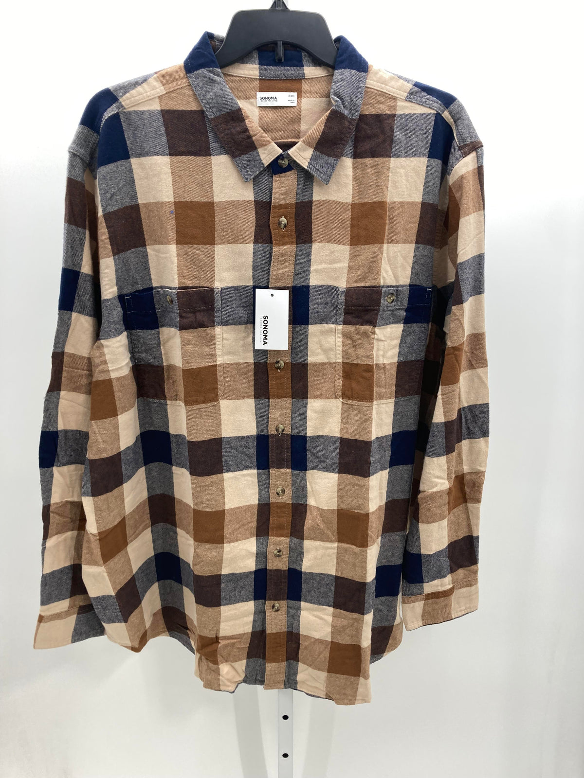 NEW PLAID BTN DOWN