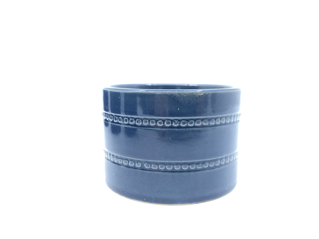 4 SMALL DARK BLUE RAMEKIN BOWLS.