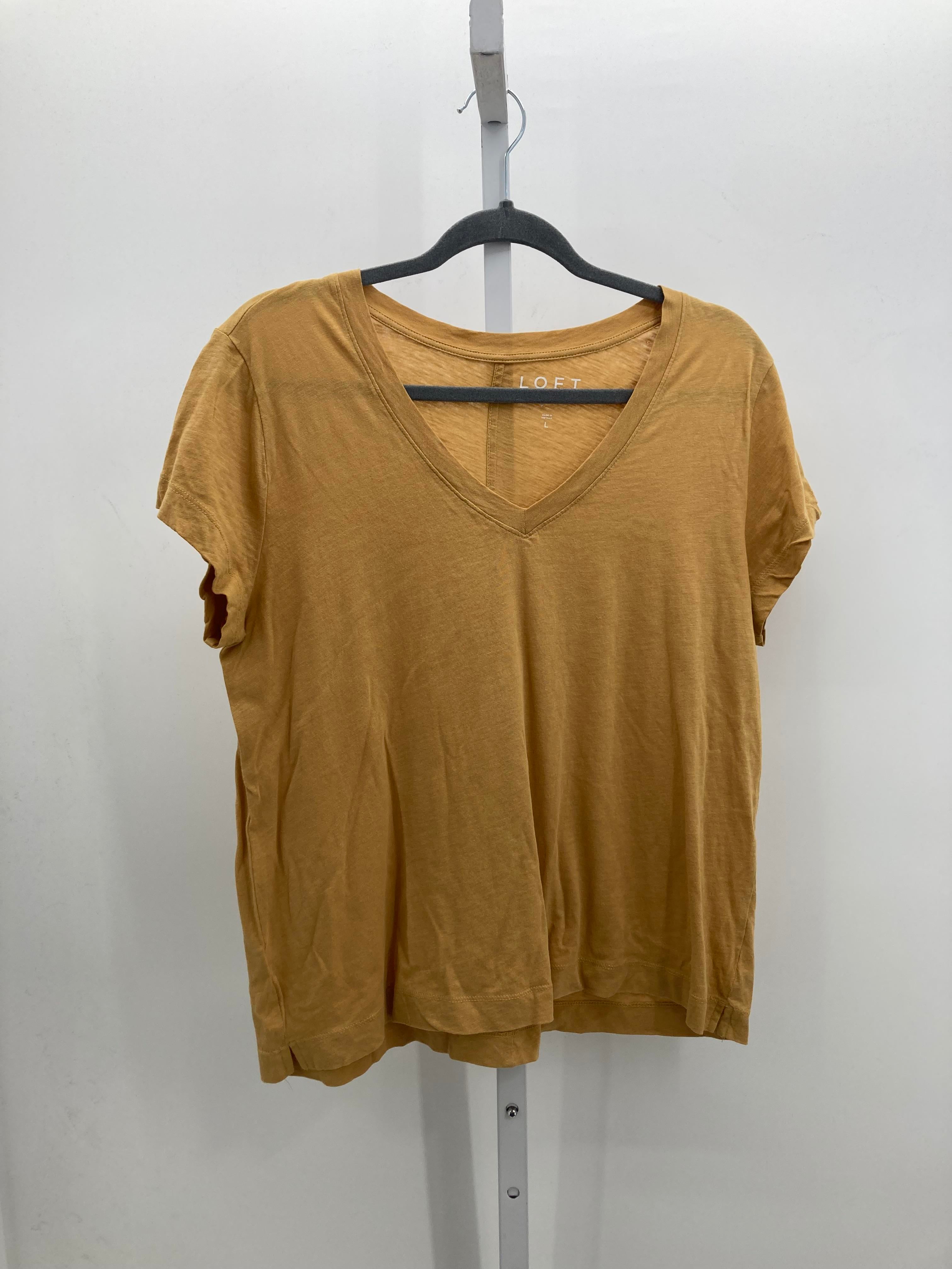 Loft Size Large Misses Short Sleeve Shirt