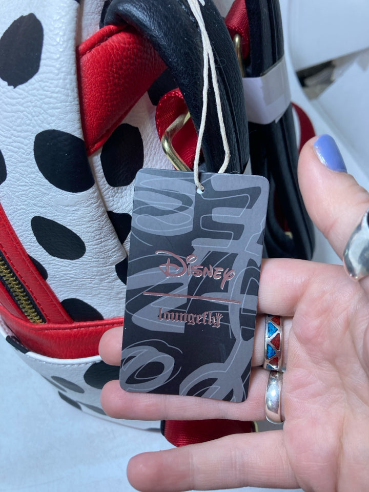 Loungefly Disney Cruella de Vil Mini Backpack Purse- New With Tags