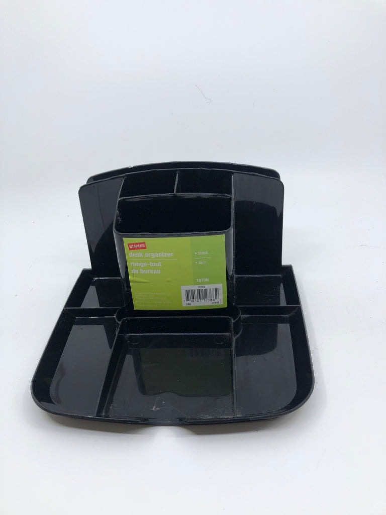 PLASTIC BLACK DESK ORGANIZER.