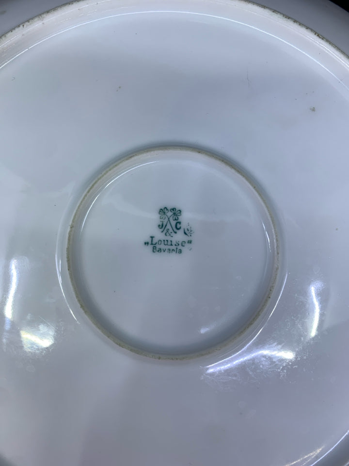 VTG PINK FLORAL SERVING PLATE.