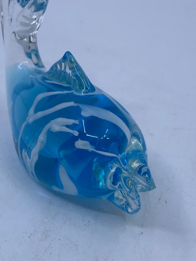 DOLPHIN GLASS FIGURE.
