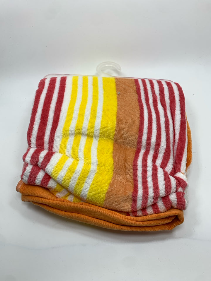 NWT RED/ORANGE/YELLOW BEACH TOWEL.