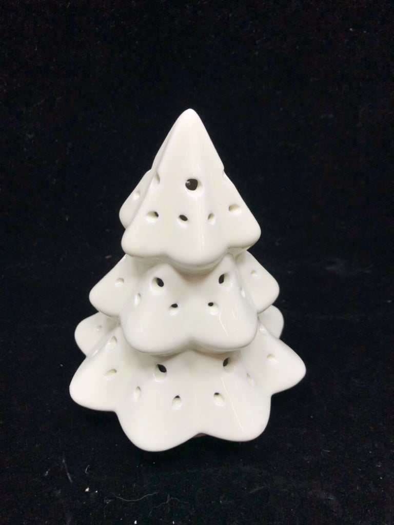 WHITE CERAMIC LED CHUNKY TREE.