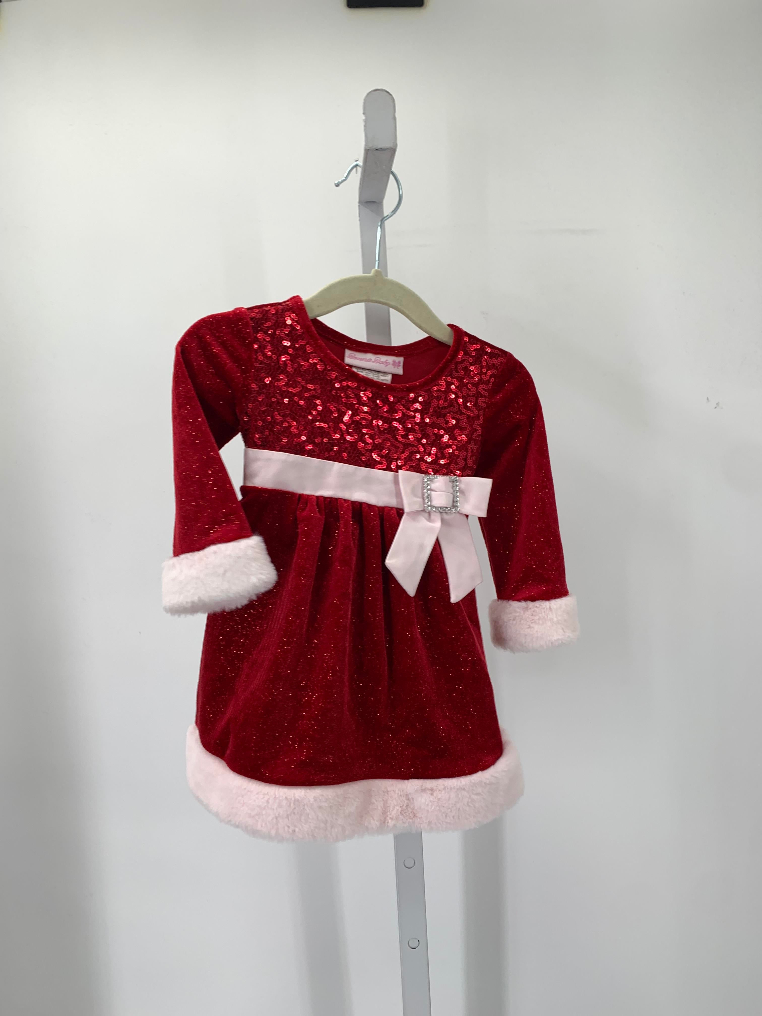 Bonnie Baby Size 6-9 mon Girls Long Sleeve Dress