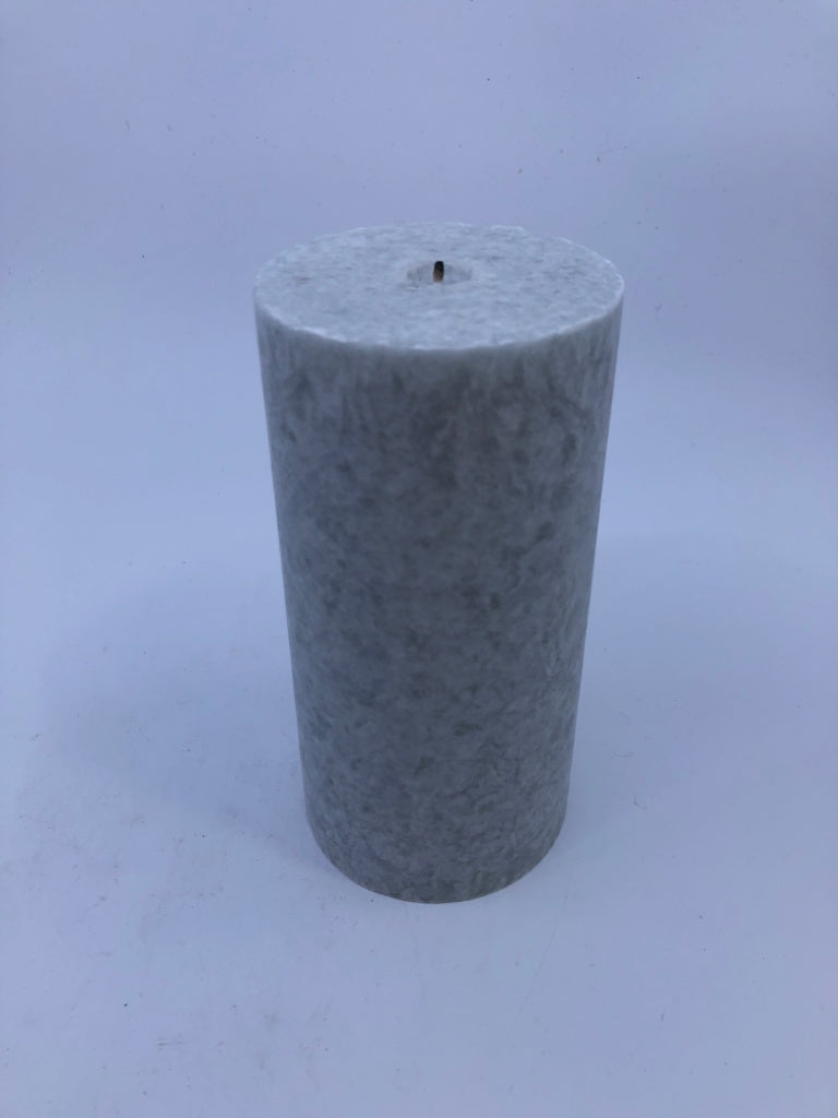 ABSTRACT GLASS METAL LANTERN W CANDLE.