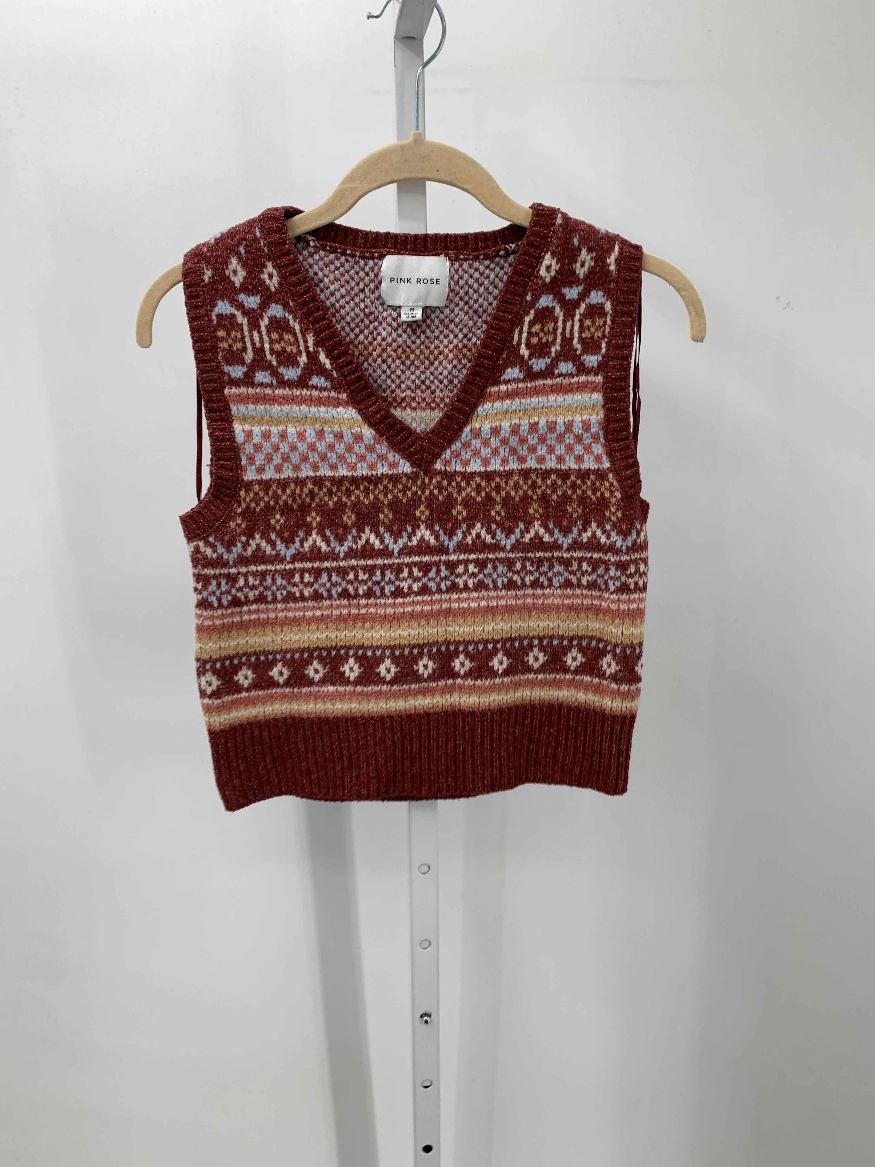 Pink Rose Size Medium Juniors Vest