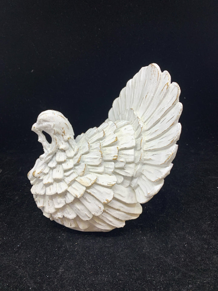 WHITE TURKEY W PUMPKIN.
