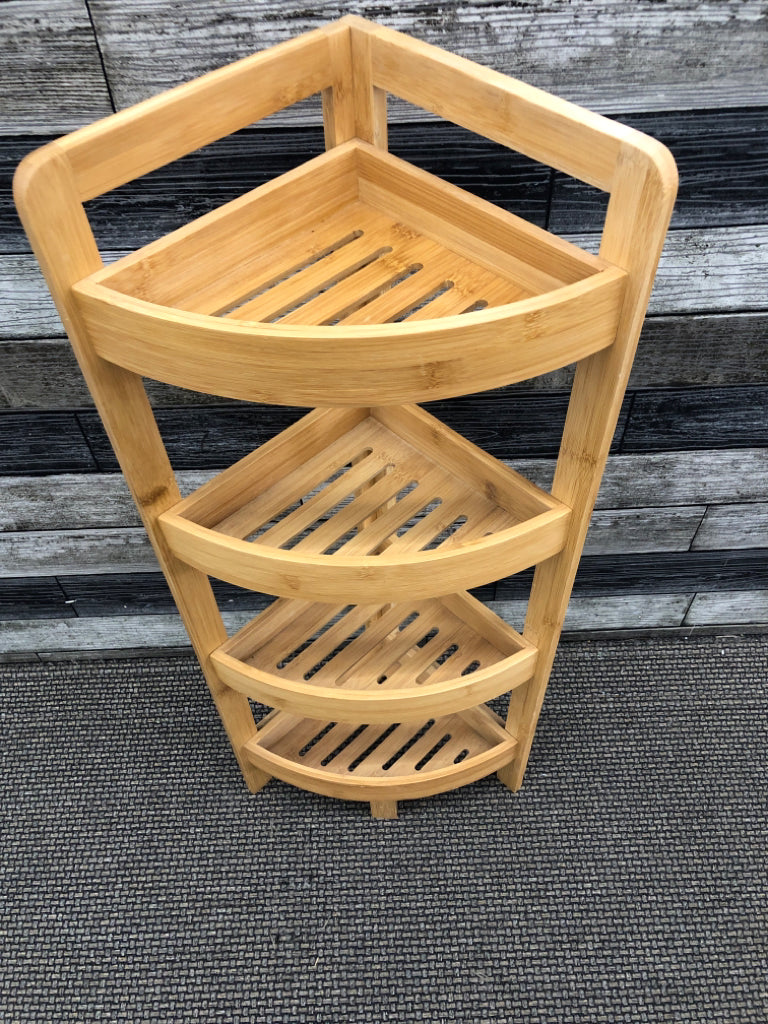 4TIER BAMBOO CORNER SHOWER CADDY.