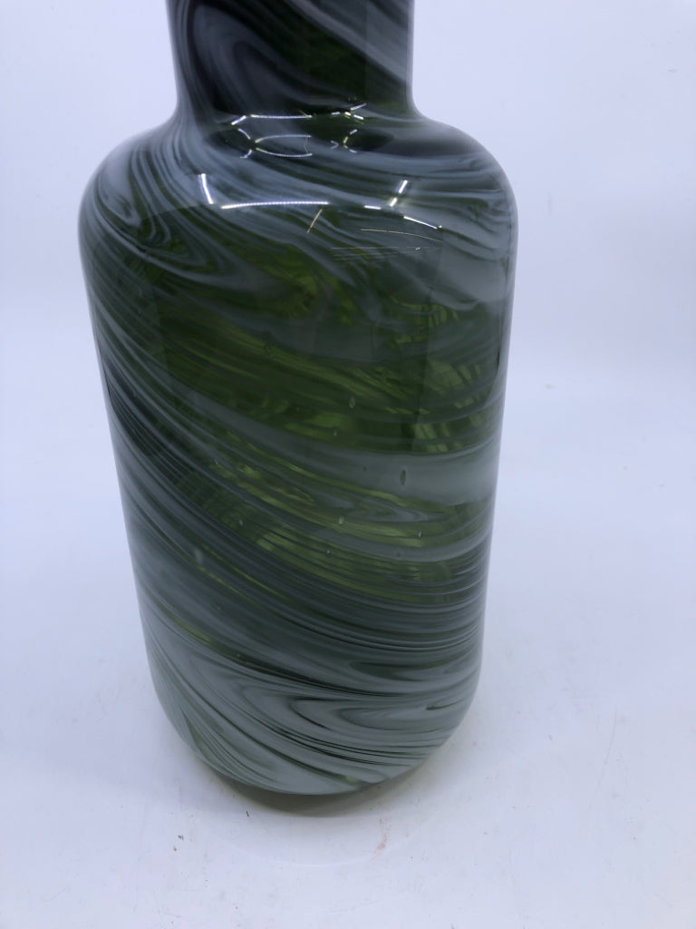 GREEN MARBLE GLASS VASE IKEA.