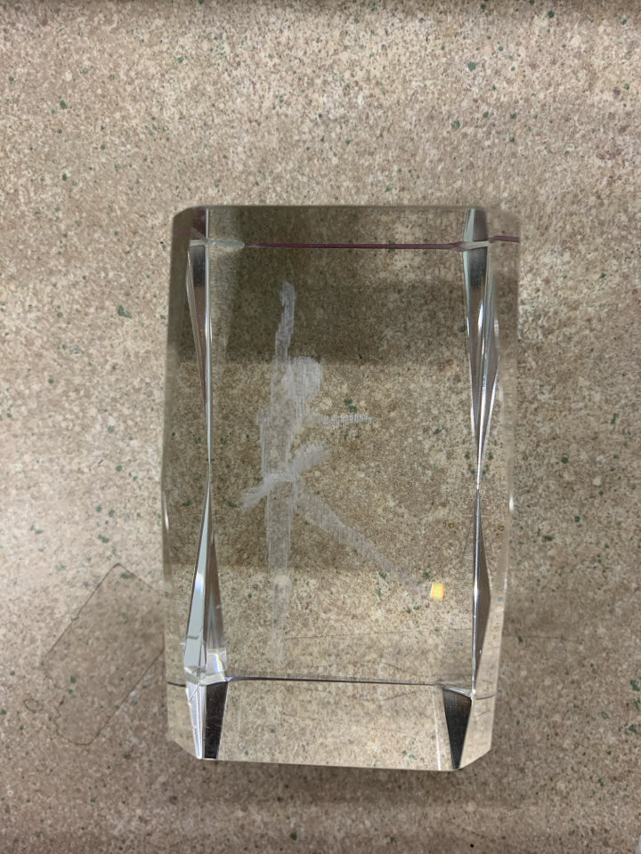 SQUARE BALLERINA PAPERWEIGHT.