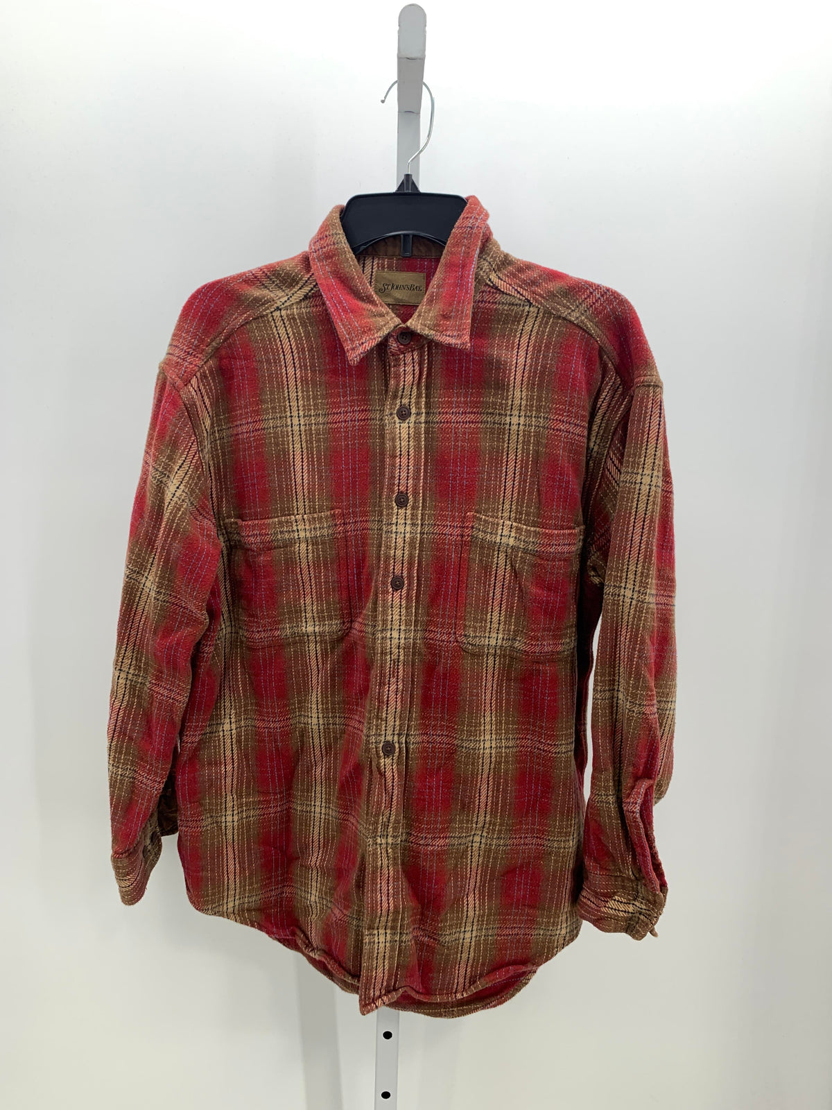 BROWN PLAID BTN DOWN