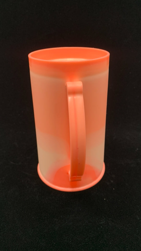 PINK OMBRE PLASTIC FREEZER MUG.