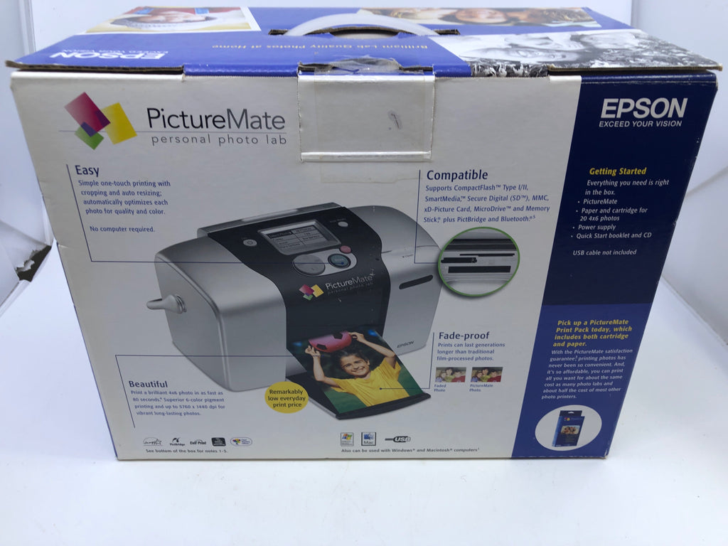 NIB EPSON PICTURE MATE PERSONAL PHOTO LAB.